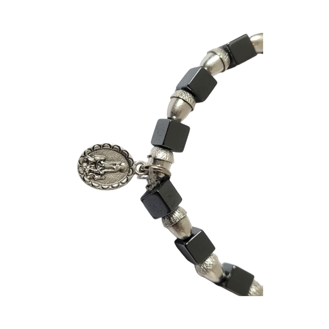 Hematite Bracelet with Acorns