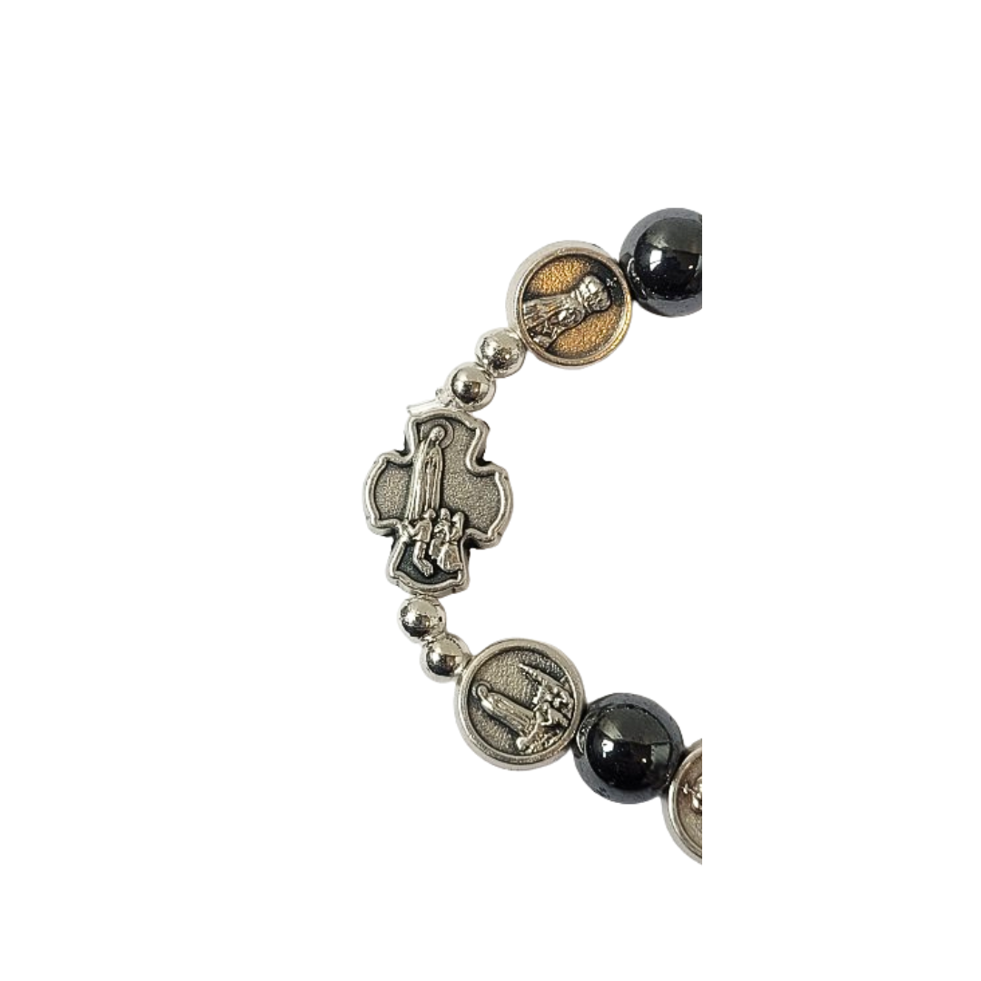 Hematite Bracelet with Protection Medals