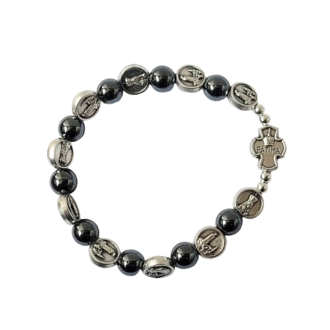 Hematite Bracelet with Protection Medals
