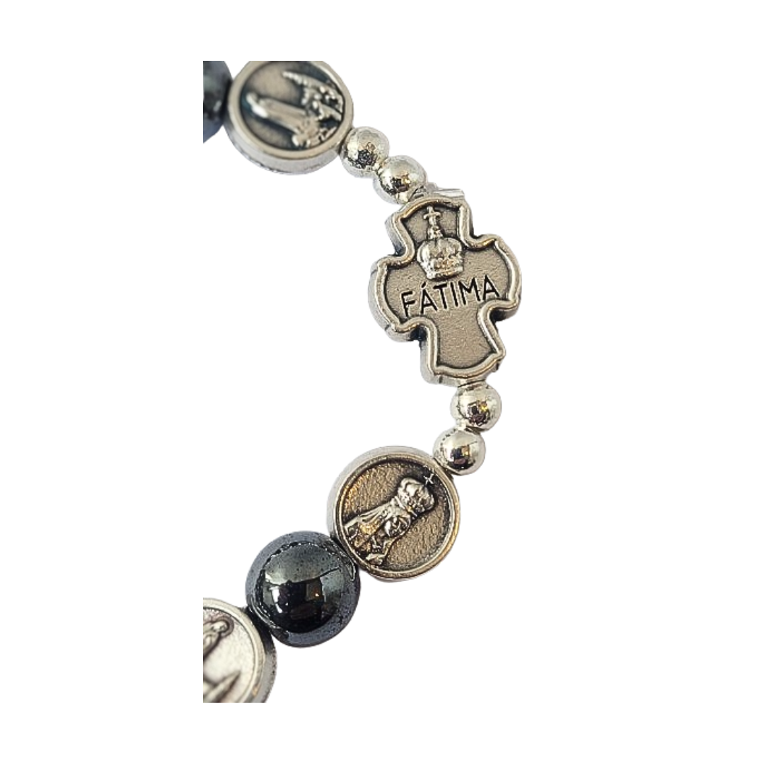 Hematite Bracelet with Protection Medals