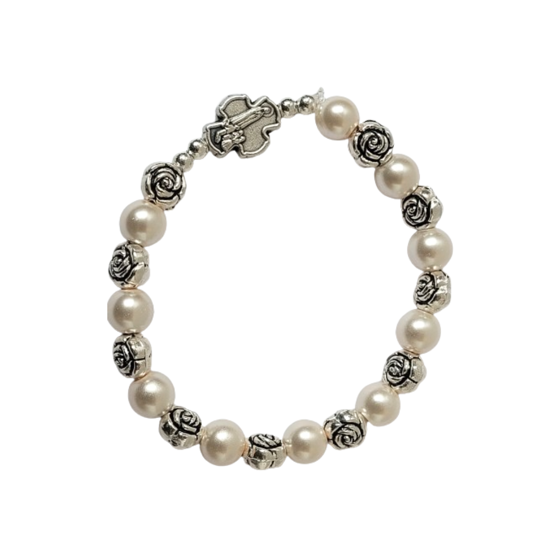 Pulsera de Perlas con Rosas