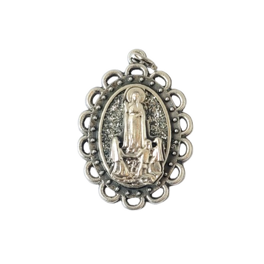 Shiny Apparition of Our Lady of Fatima Medal