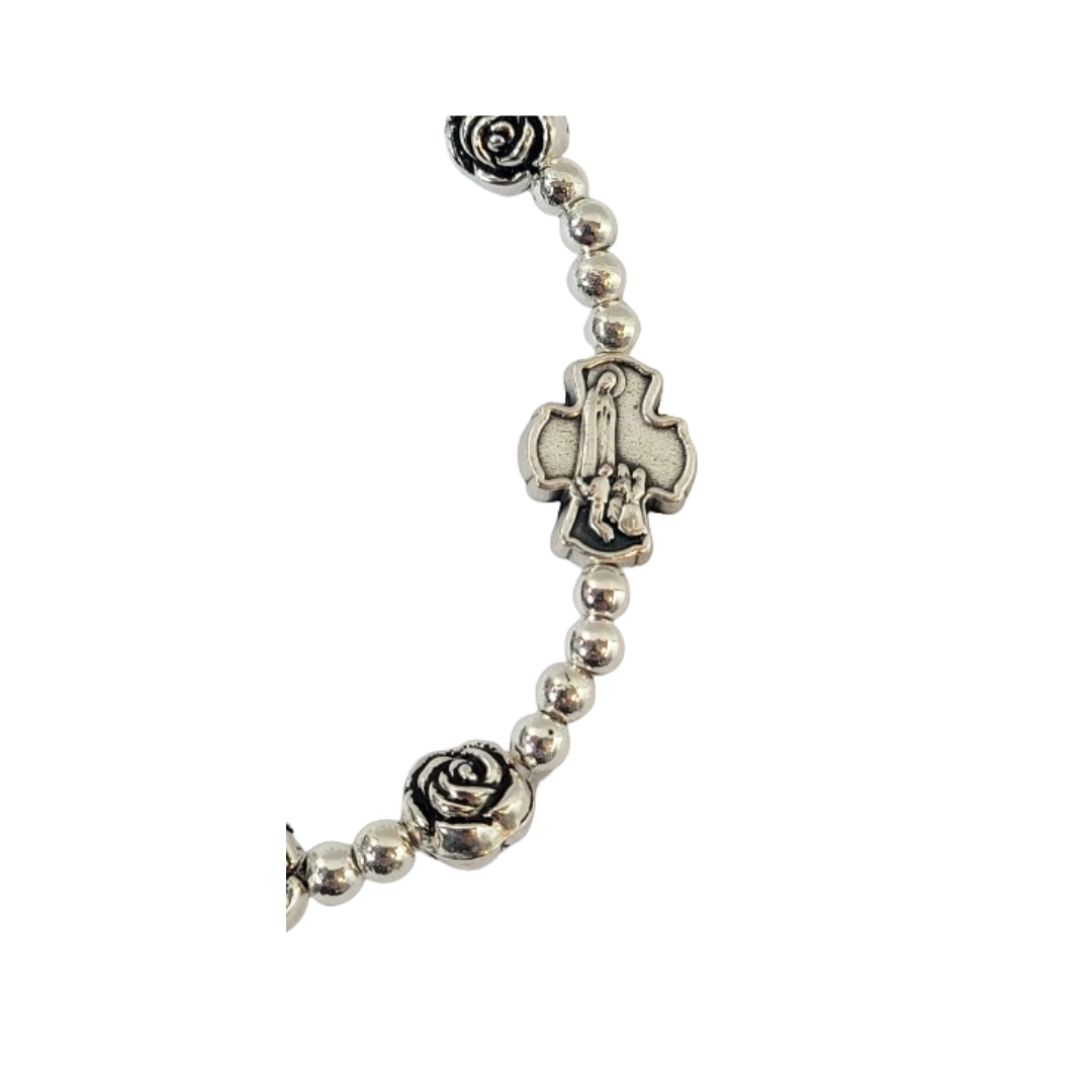 Pulsera de Plata con Rosas