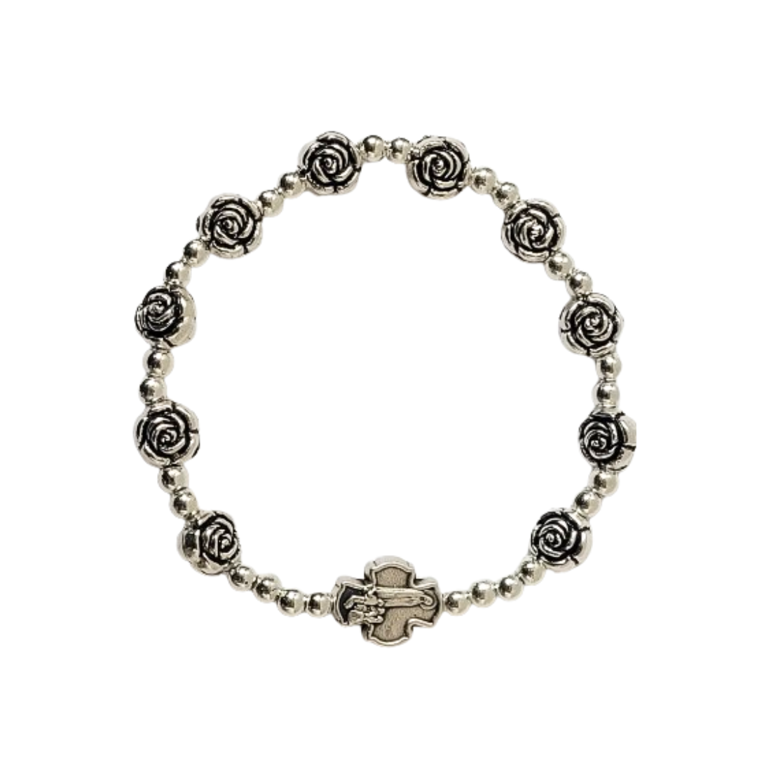Pulsera de Plata con Rosas