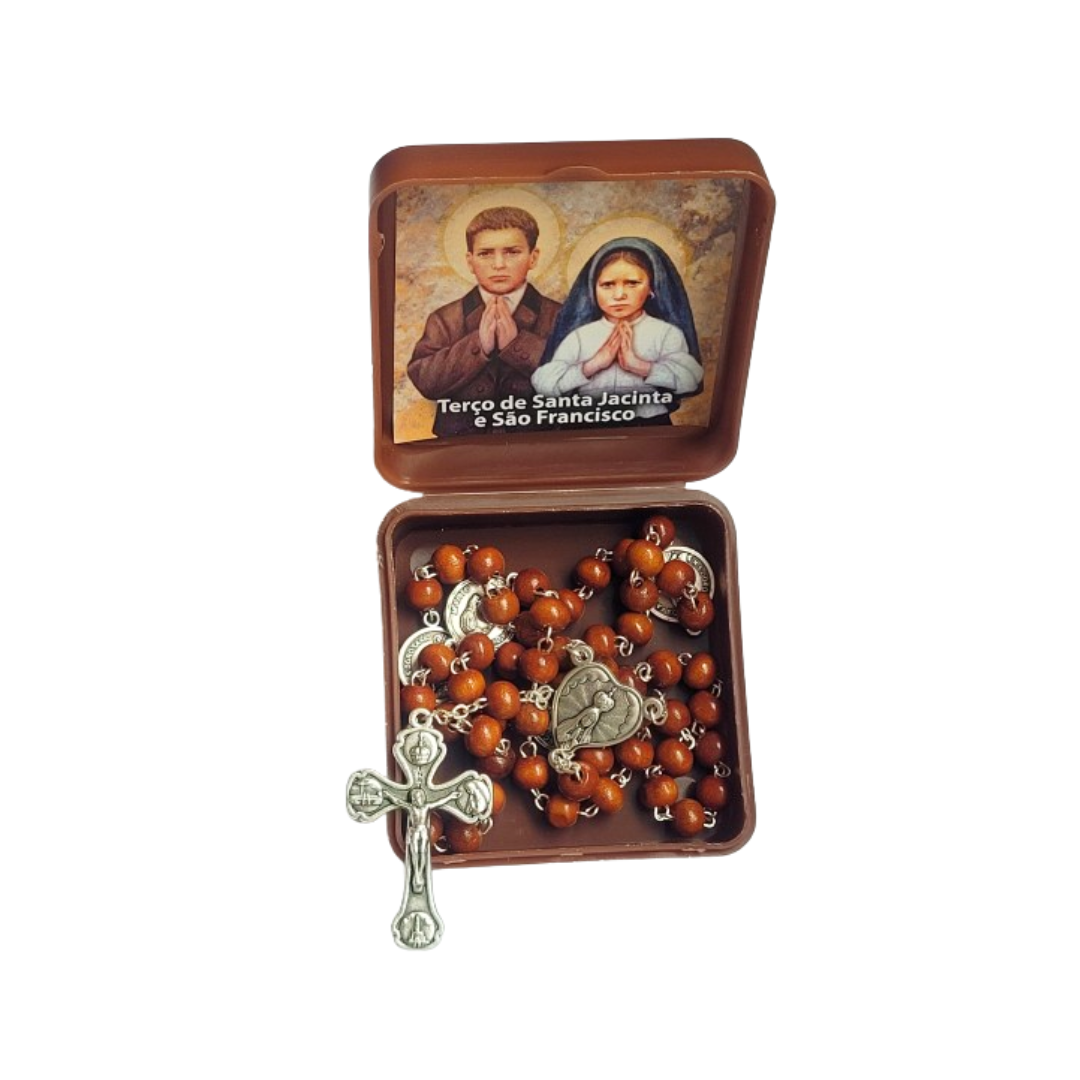 Three Little Shepherds of Fatima Wood Rosary