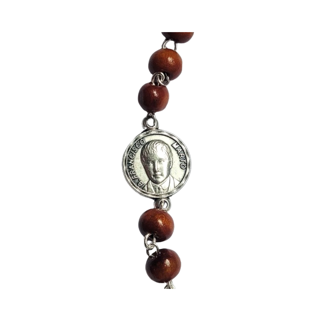 Three Little Shepherds of Fatima Wood Rosary