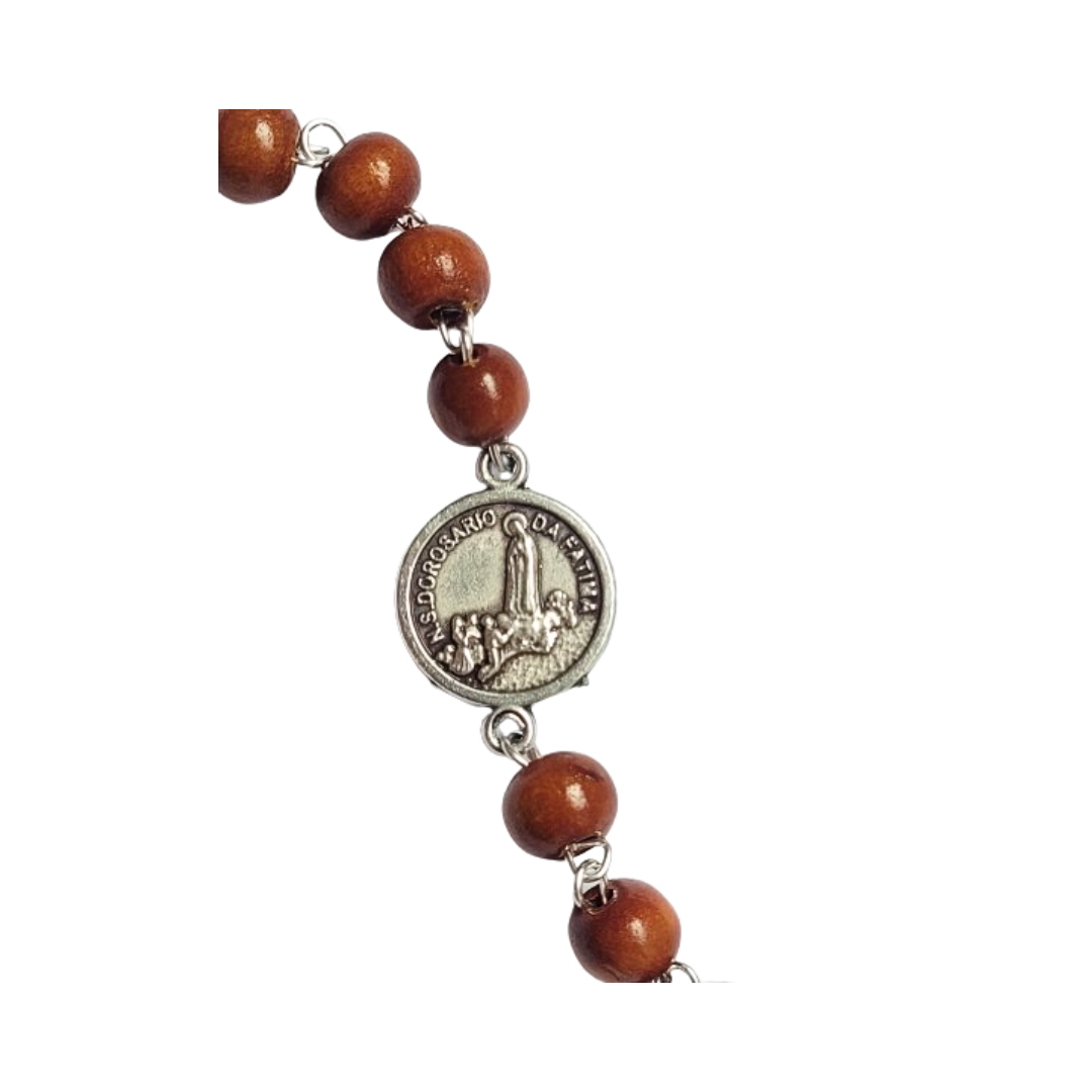 Three Little Shepherds of Fatima Wood Rosary