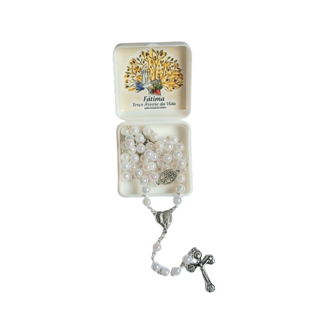 Rosario Árbol de la Vida Perla Blanca