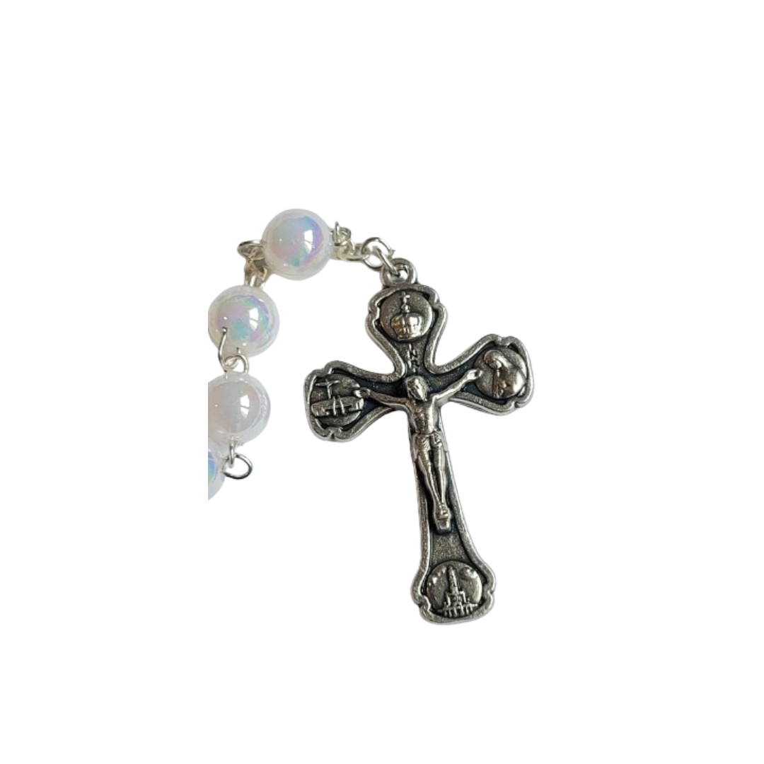 Tree of Life White Pearl Rosary