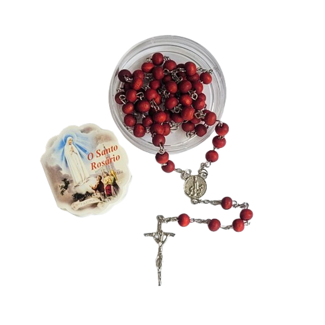 Wood Rose Rosary