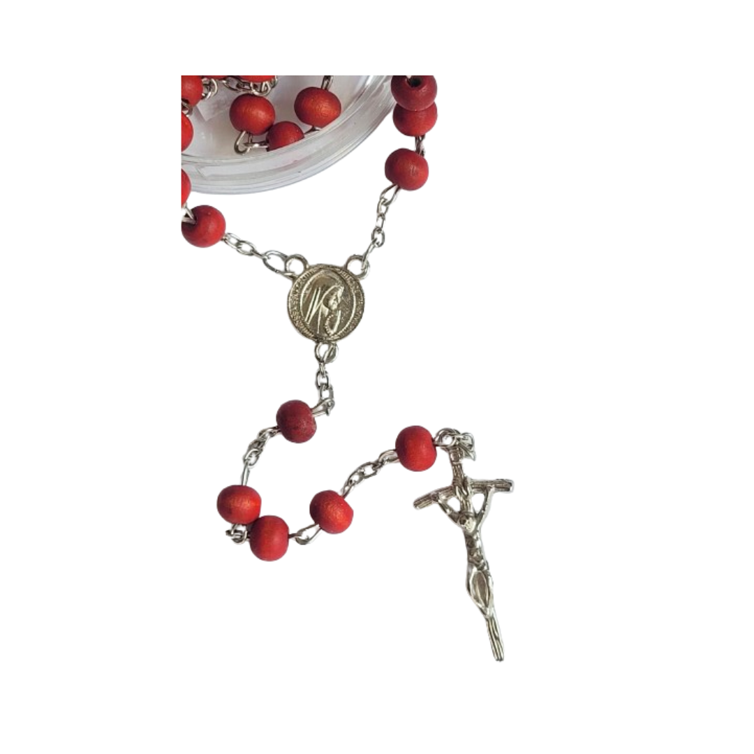 Wood Rose Rosary