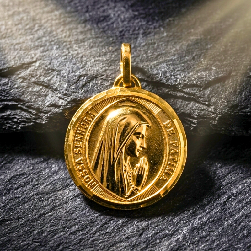 Protection Medal Our Lady of Fatima Golden