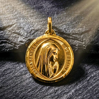 Protection Medal Our Lady of Fatima Golden