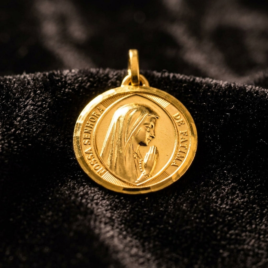 Protection Medal Our Lady of Fatima Golden