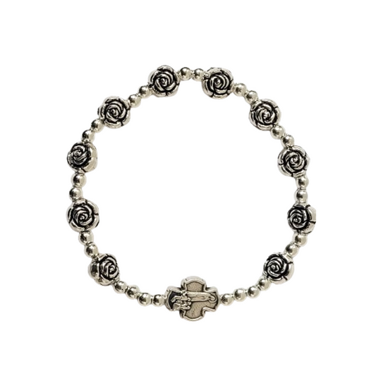 Pulsera de Plata con Rosas