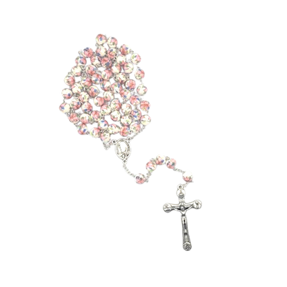 Devotion Rosary in Glass with Flowers