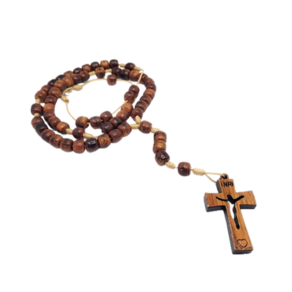 Wood Rosary Necklace